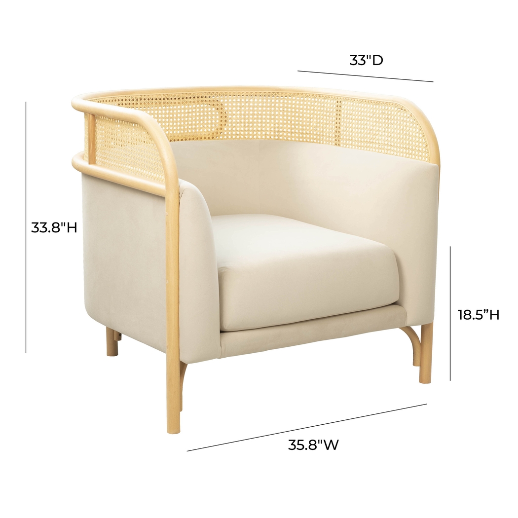 Bybee Cream Accent Chair - Thumbnail - Image 8