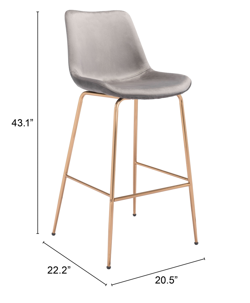 Byerstone Gray Barstool - Thumbnail - Image 6