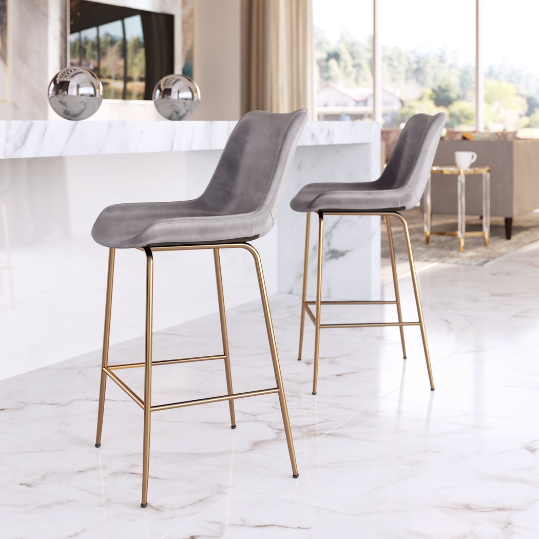 Byerstone Gray Counter Height Stool - Thumbnail - Image 5