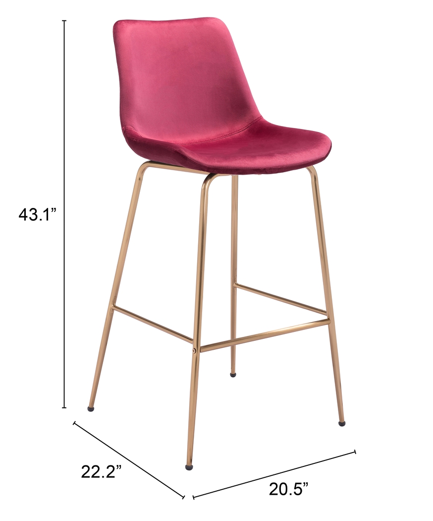 Byerstone Red Barstool - Thumbnail - Image 6