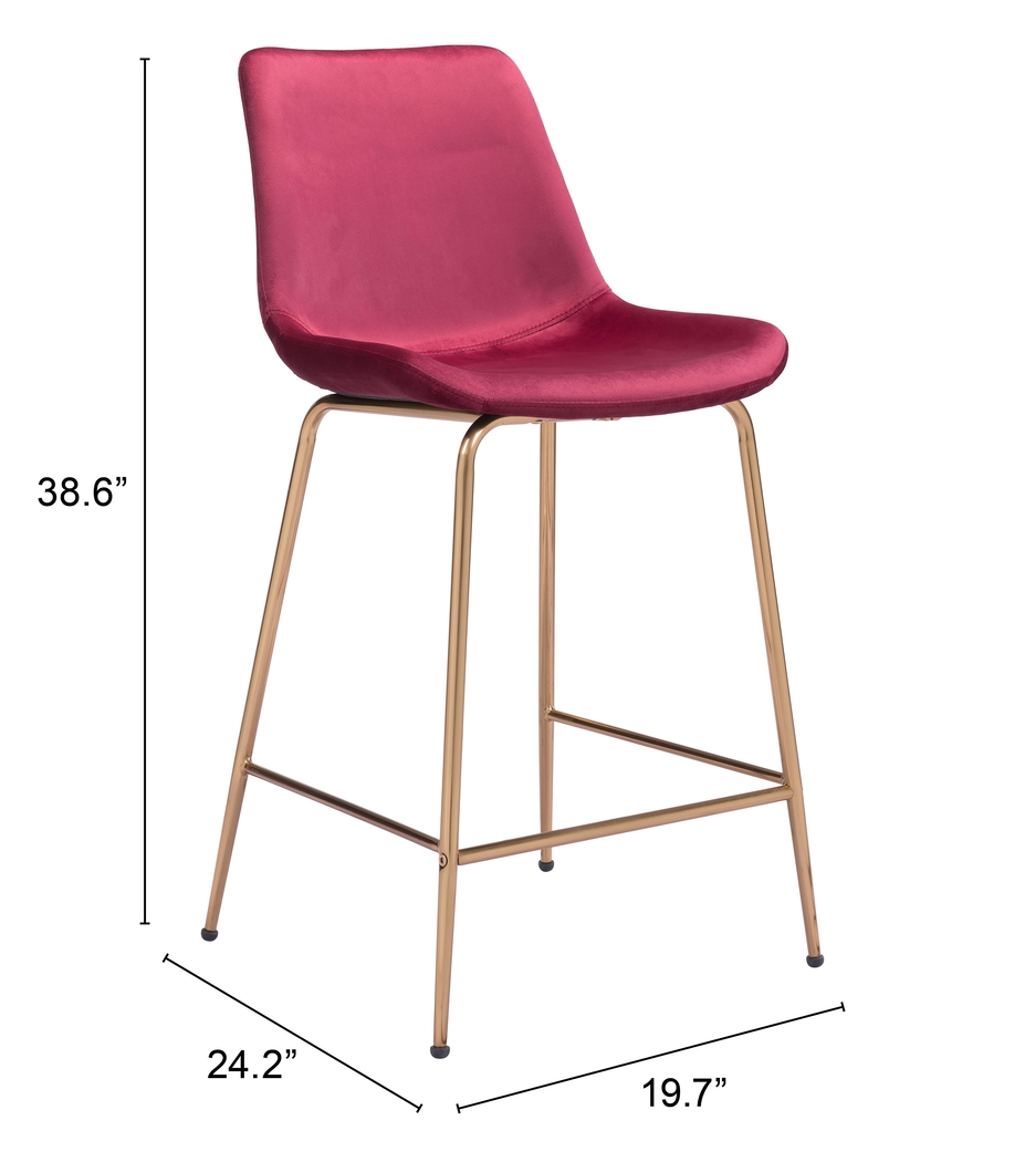 Byerstone Red Counter Height Stool - Thumbnail - Image 6