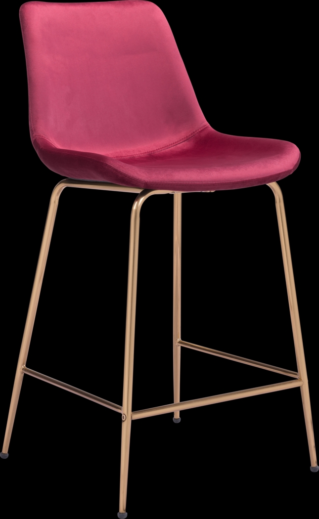 Byerstone Red Counter Height Stool - Thumbnail - Image 1