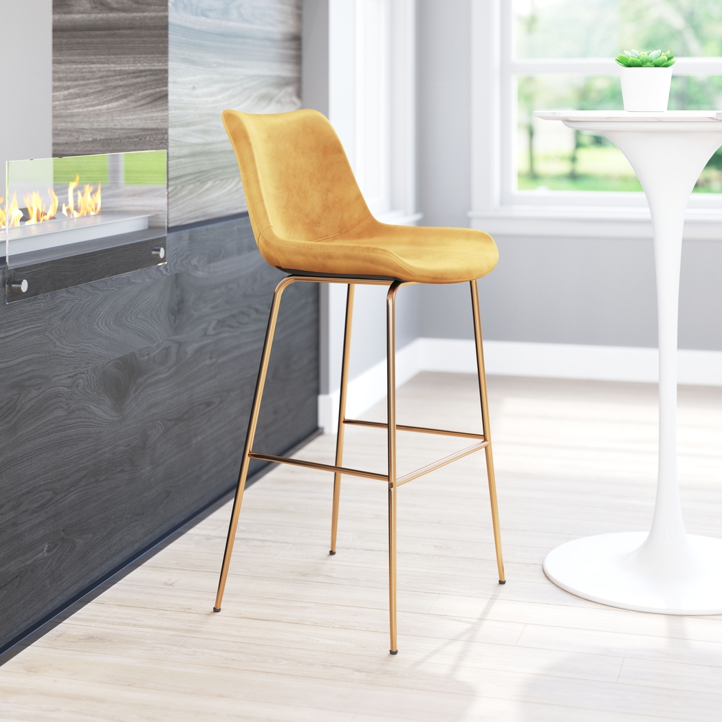 Byerstone Yellow Barstool - Thumbnail - Image 2