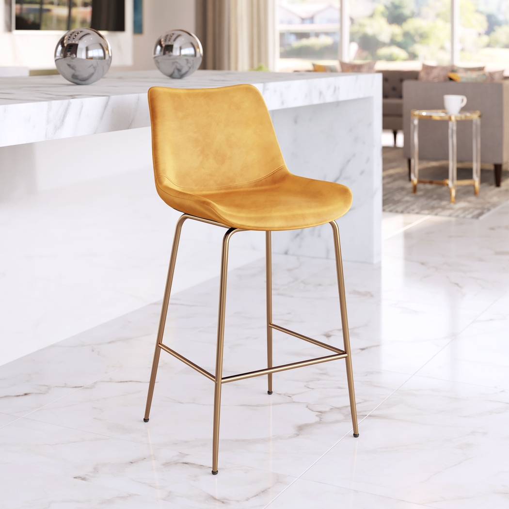 Byerstone Yellow Counter Height Stool - Thumbnail - Image 2
