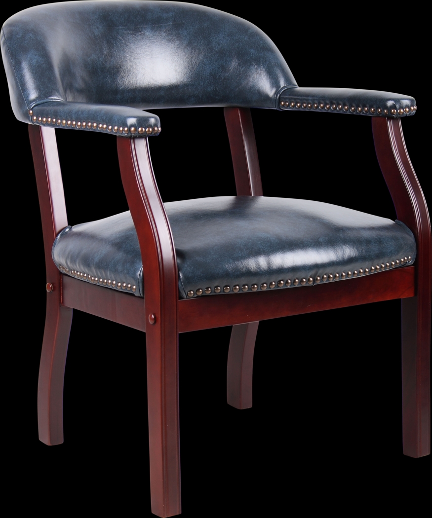 Byres Blue Desk Chair - Thumbnail - Image 1