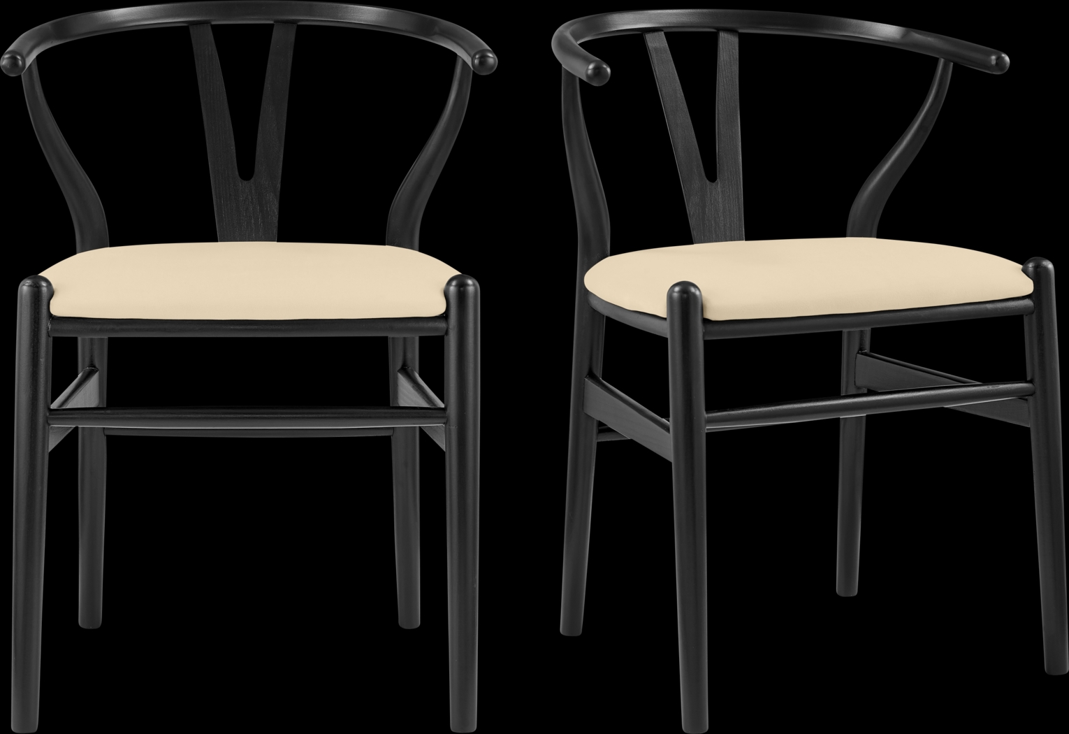 Byrnwood Black and Beige Side Chair, Set of 2 - Thumbnail - Image 1