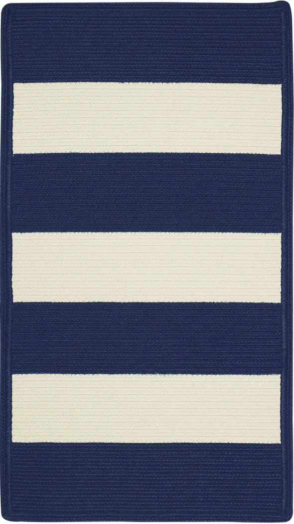 Cabana Stripe Navy & White 3x5 Rug - Thumbnail - Image 1
