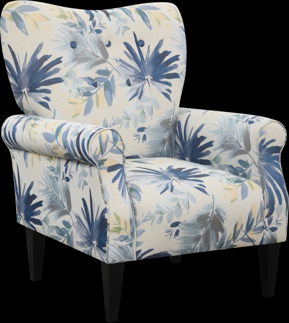 Cabell Blue Accent Chair - Thumbnail - Image 1