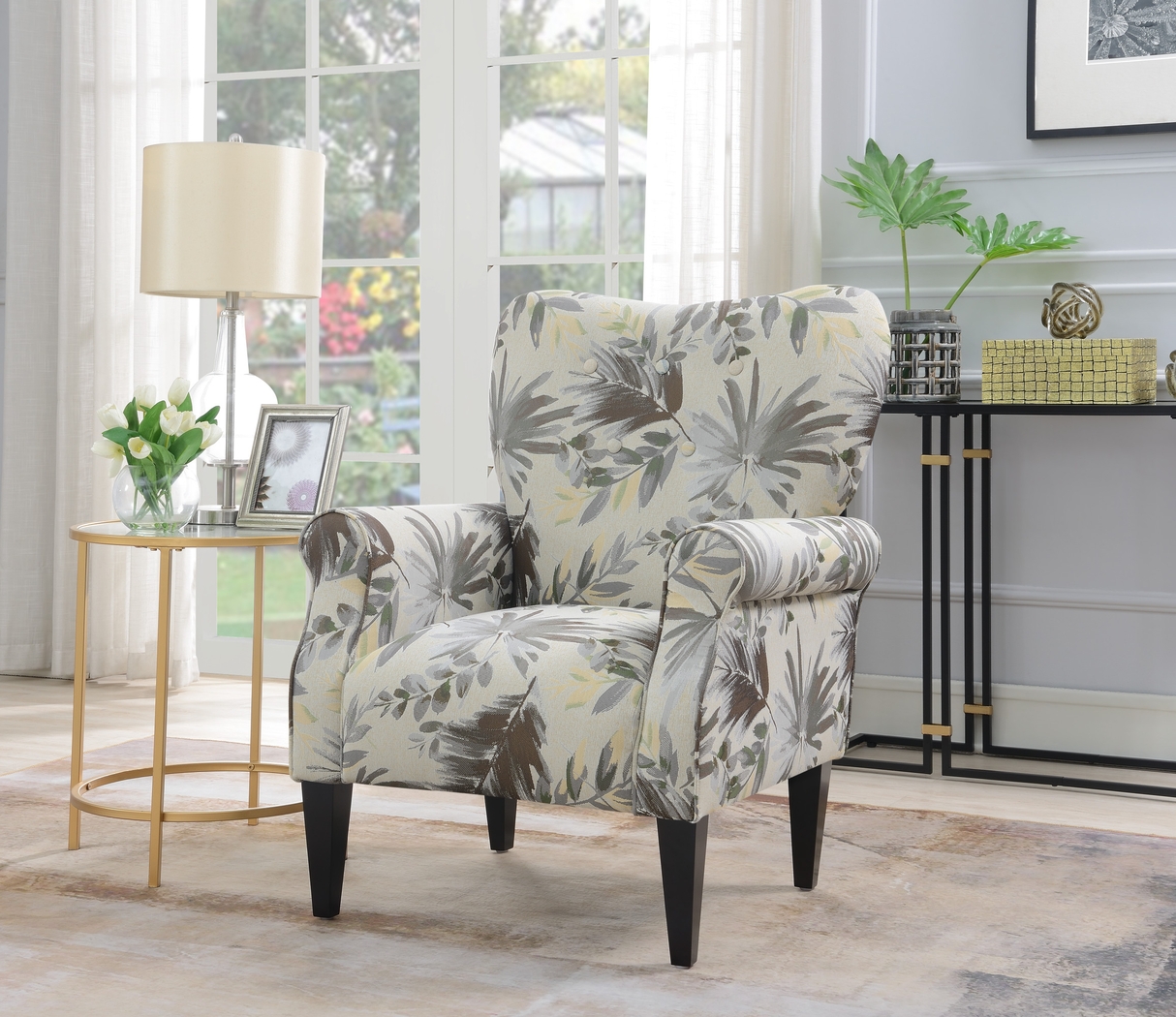Cabell Gray Accent Chair - Thumbnail - Image 5