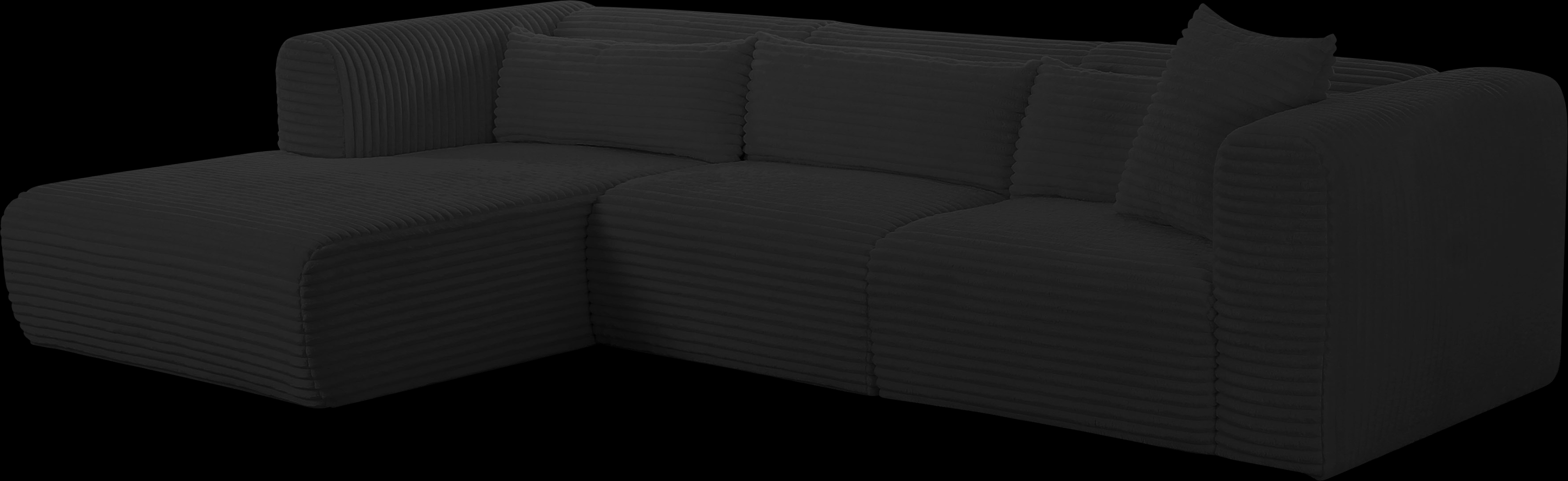Cableswynd Black 3 Pc Left Arm Chaise Sectional - Thumbnail - Image 3