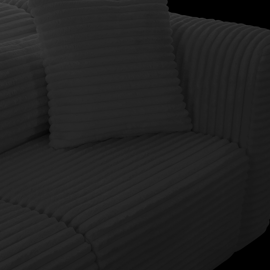 Cableswynd Black 3 Pc Left Arm Chaise Sectional - Thumbnail - Image 6