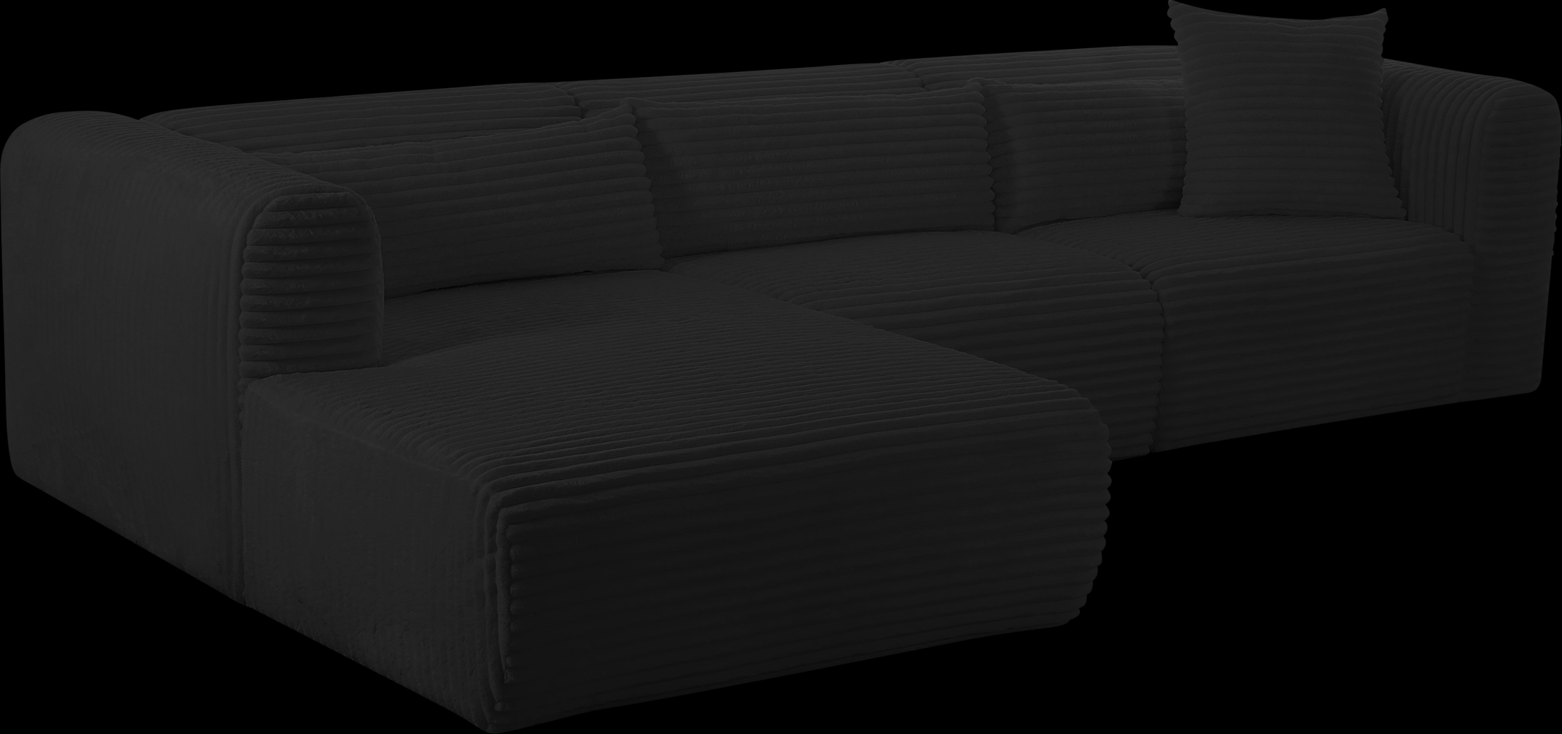 Cableswynd Black 3 Pc Left Arm Chaise Sectional - Thumbnail - Image 1