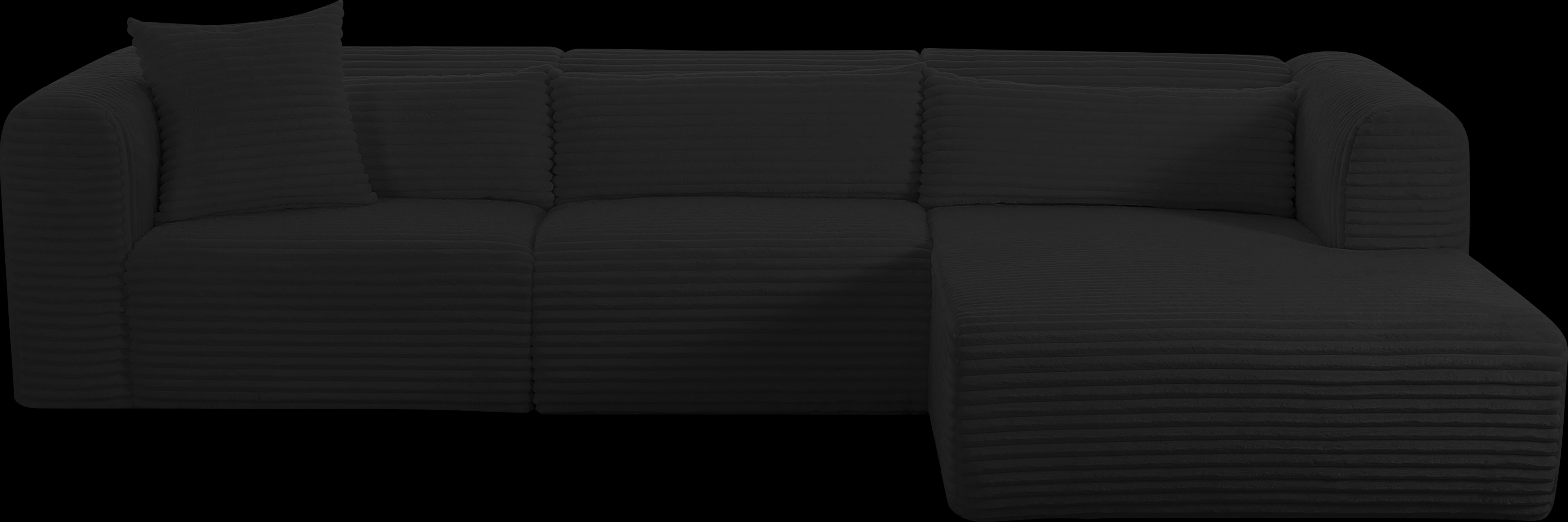 Cableswynd Black 3 Pc Right Arm Chaise Sectional - Thumbnail - Image 2