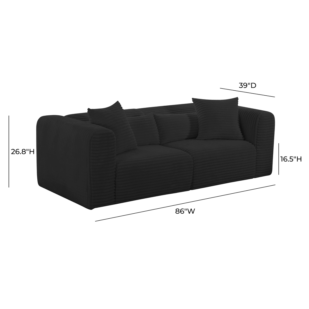 Cableswynd Black Loveseat - Thumbnail - Image 5