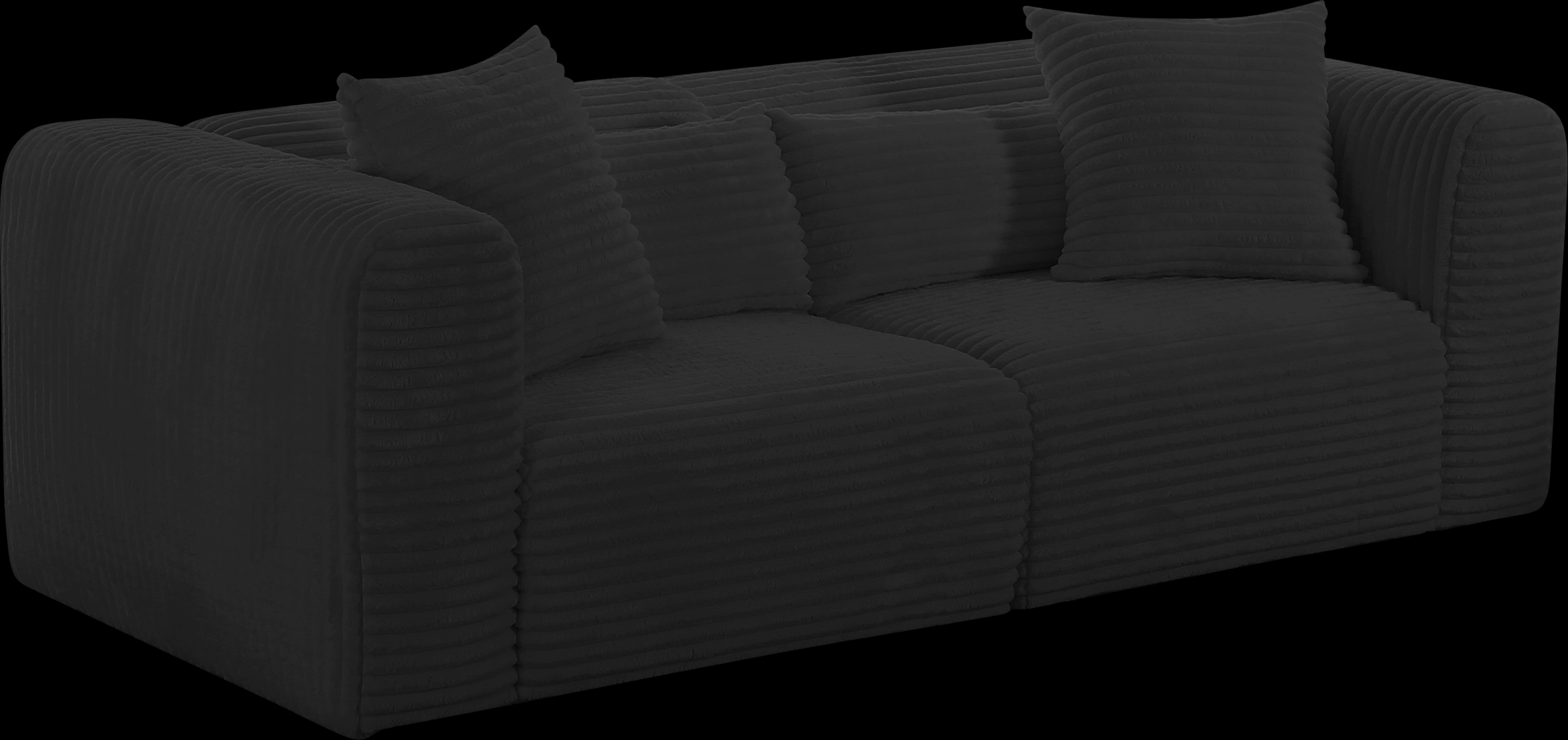 Cableswynd Black Loveseat - Thumbnail - Image 1