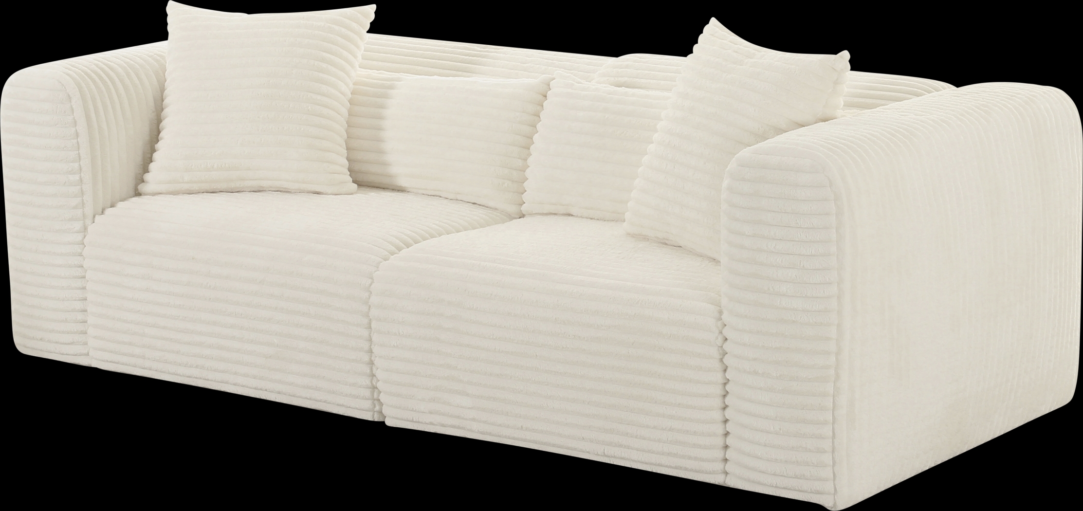 Cableswynd Cream Loveseat - Thumbnail - Image 1