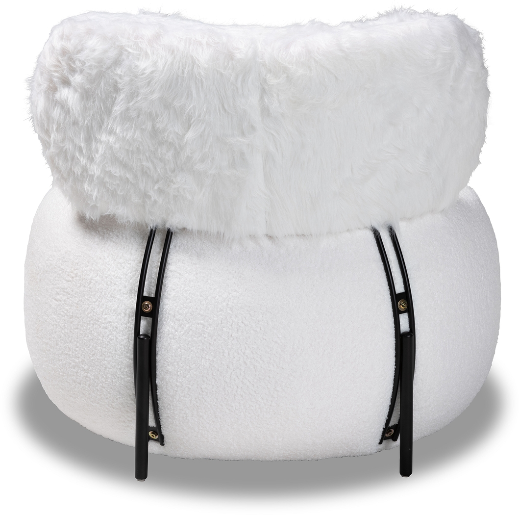 Cabrayla White Accent Chair - Thumbnail - Image 4
