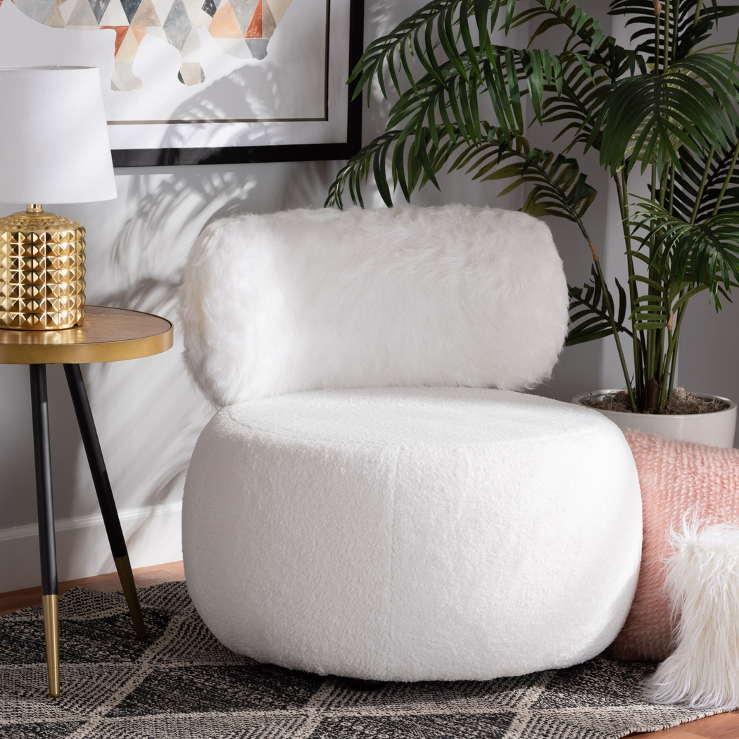 Cabrayla White Accent Chair - Thumbnail - Image 7