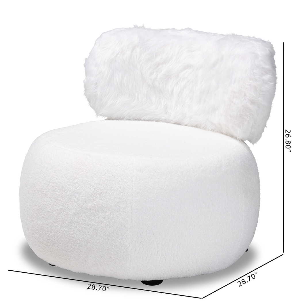 Cabrayla White Accent Chair - Thumbnail - Image 9