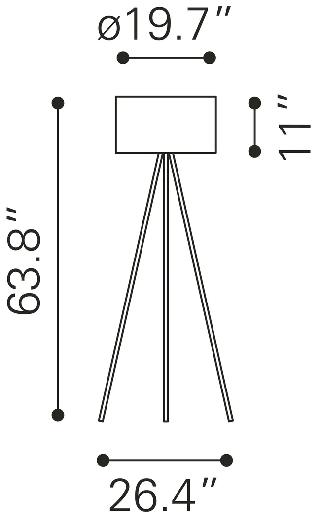 Cabrill Point Black Floor Lamp - Thumbnail - Image 6