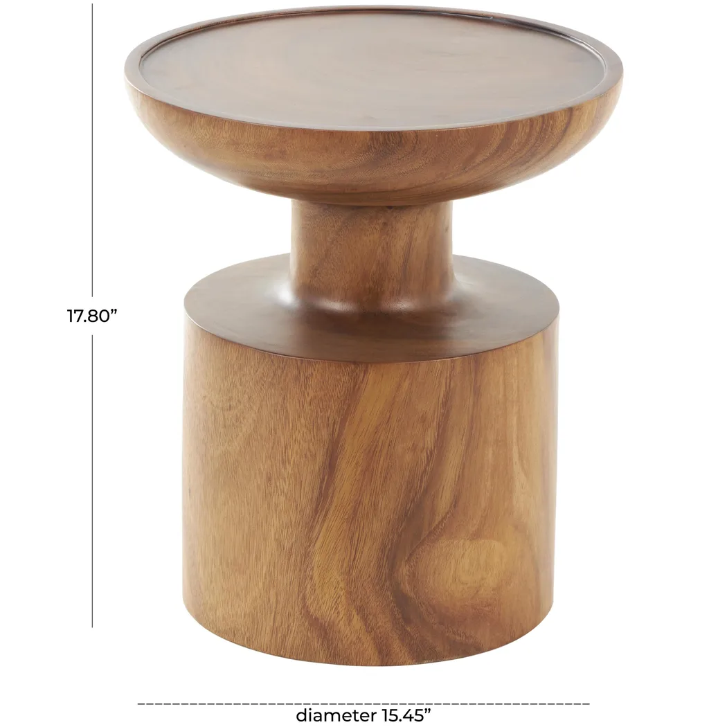 Cacam Brown Accent Table - Thumbnail - Image 7