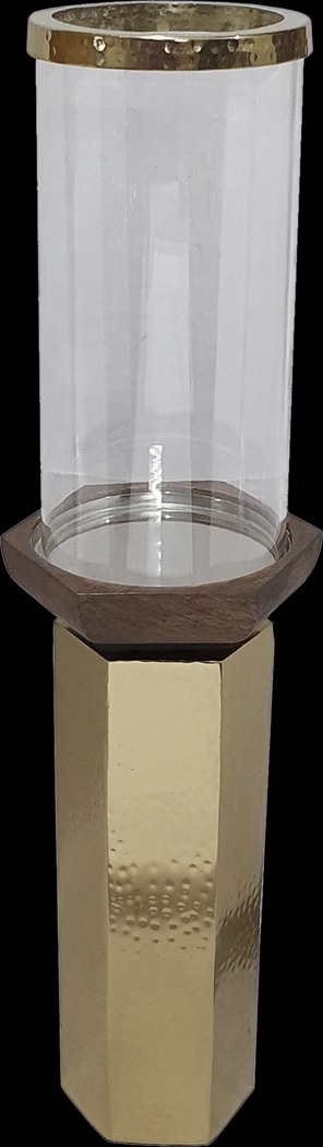 Cachuma II Gold Candle Holder - Thumbnail - Image 1