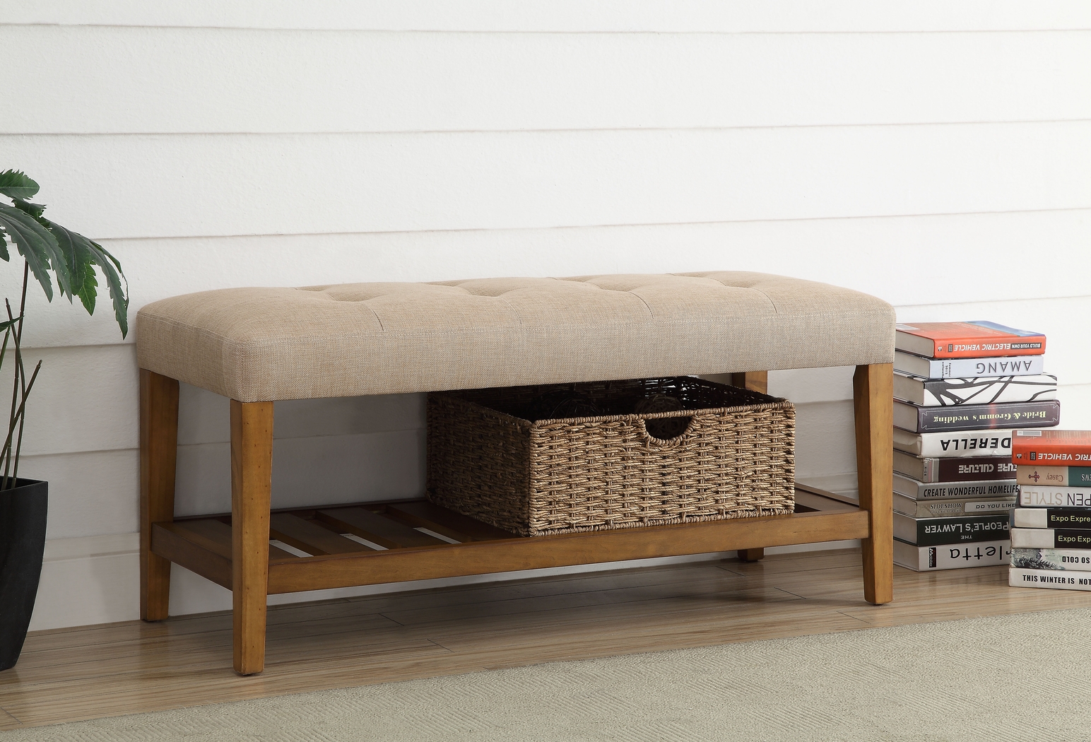 Cacia Beige Bench - Thumbnail - Image 2