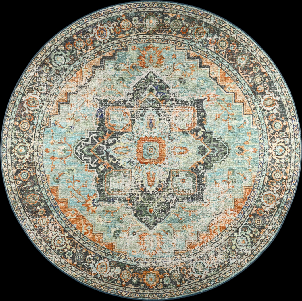Caddoa Multi 8' Round Rug - Thumbnail - Image 1