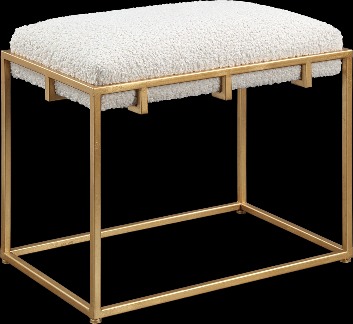 Cadencia White Accent Bench - Thumbnail - Image 1