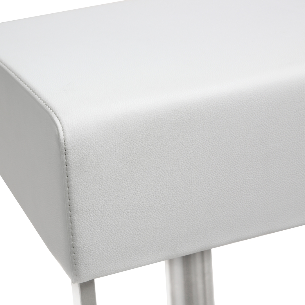 Cadiz White Adjustable Swivel Barstool - Thumbnail - Image 2