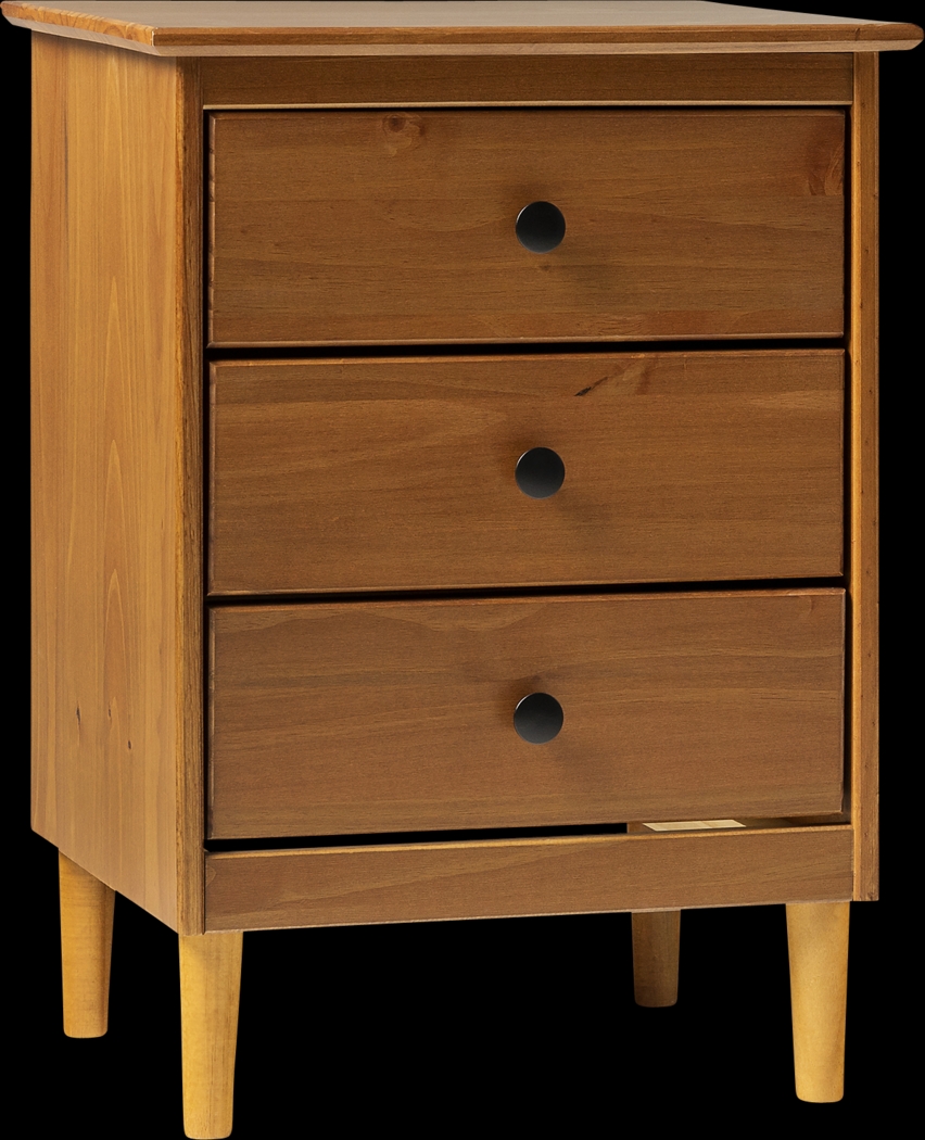 Cadmium Caramel 3 Drawer Nightstand - Thumbnail - Image 1