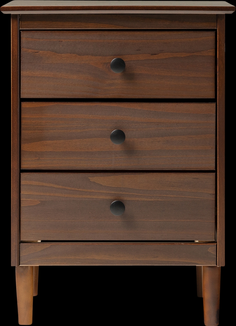 Cadmium Walnut 3 Drawer Nightstand - Thumbnail - Image 3