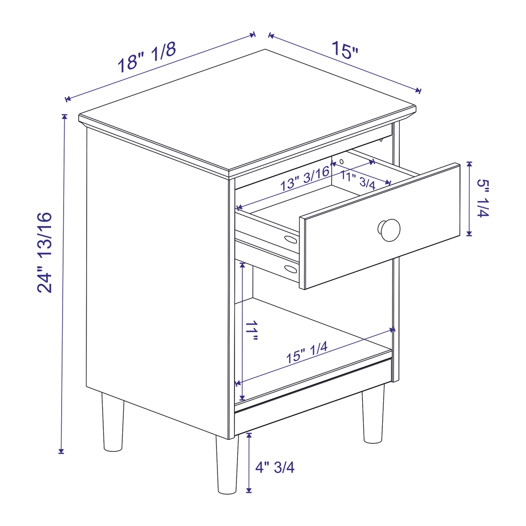 Cadmium Walnut Nightstand - Thumbnail - Image 5