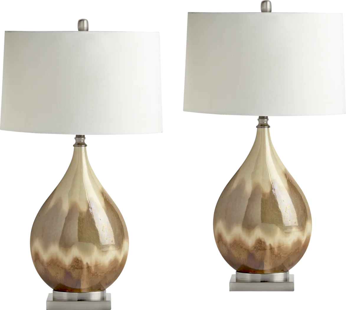 Cael Brown Lamp, Set of 2 - Thumbnail - Image 1