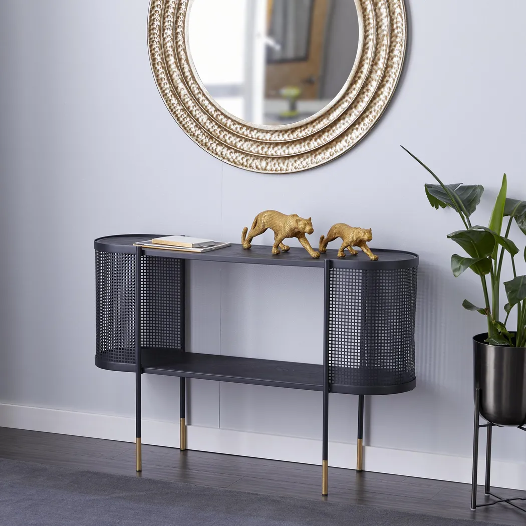 Caelu Black Console Table - Thumbnail - Image 2