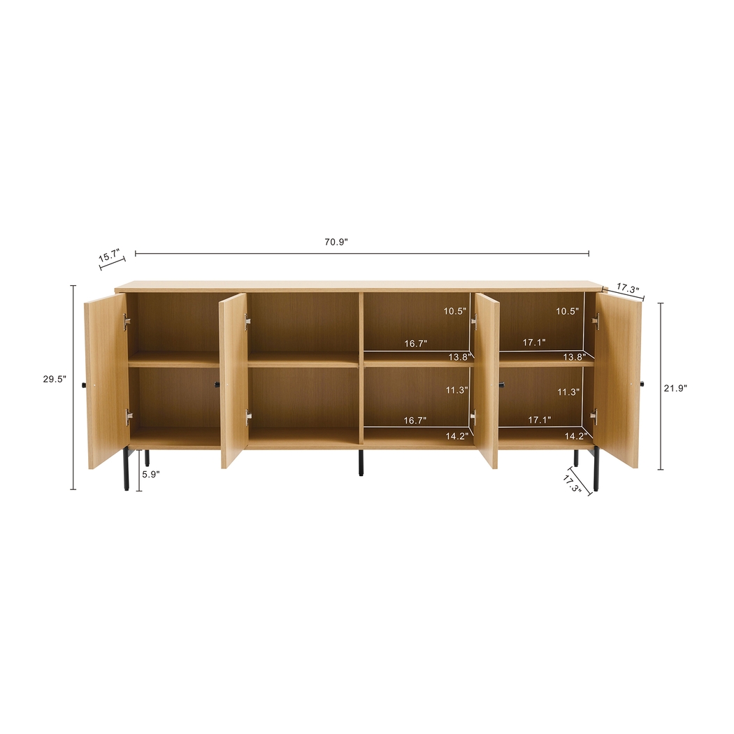 Caffey Brown Sideboard - Thumbnail - Image 5
