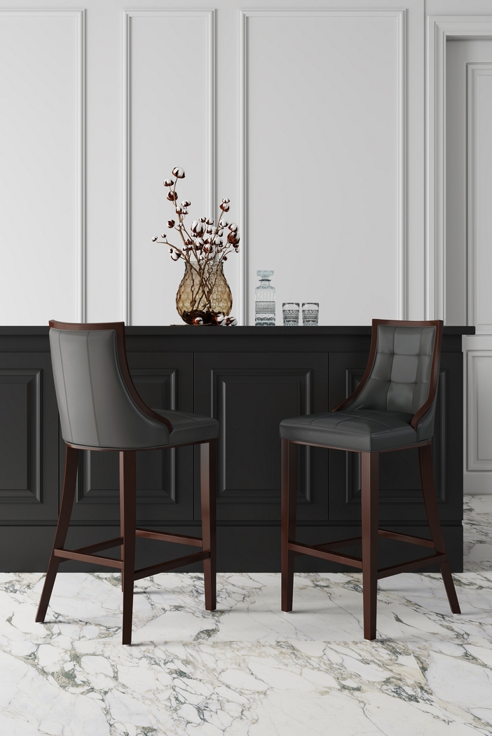 Cahabay Dark Gray Barstool - Thumbnail - Image 2