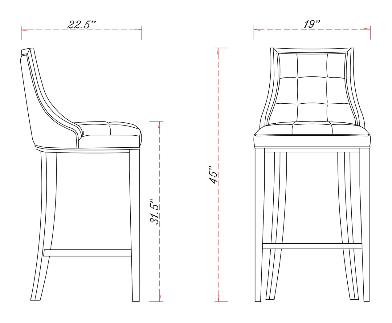 Cahabay Dark Gray Barstool - Thumbnail - Image 3