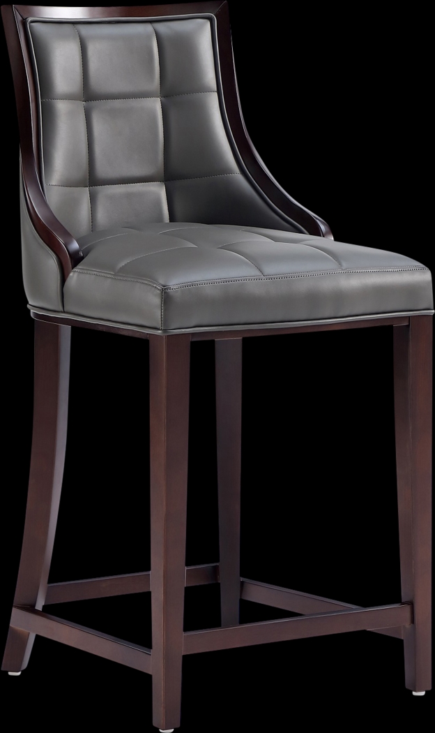 Cahabay Dark Gray Counter Height Stool - Thumbnail - Image 1