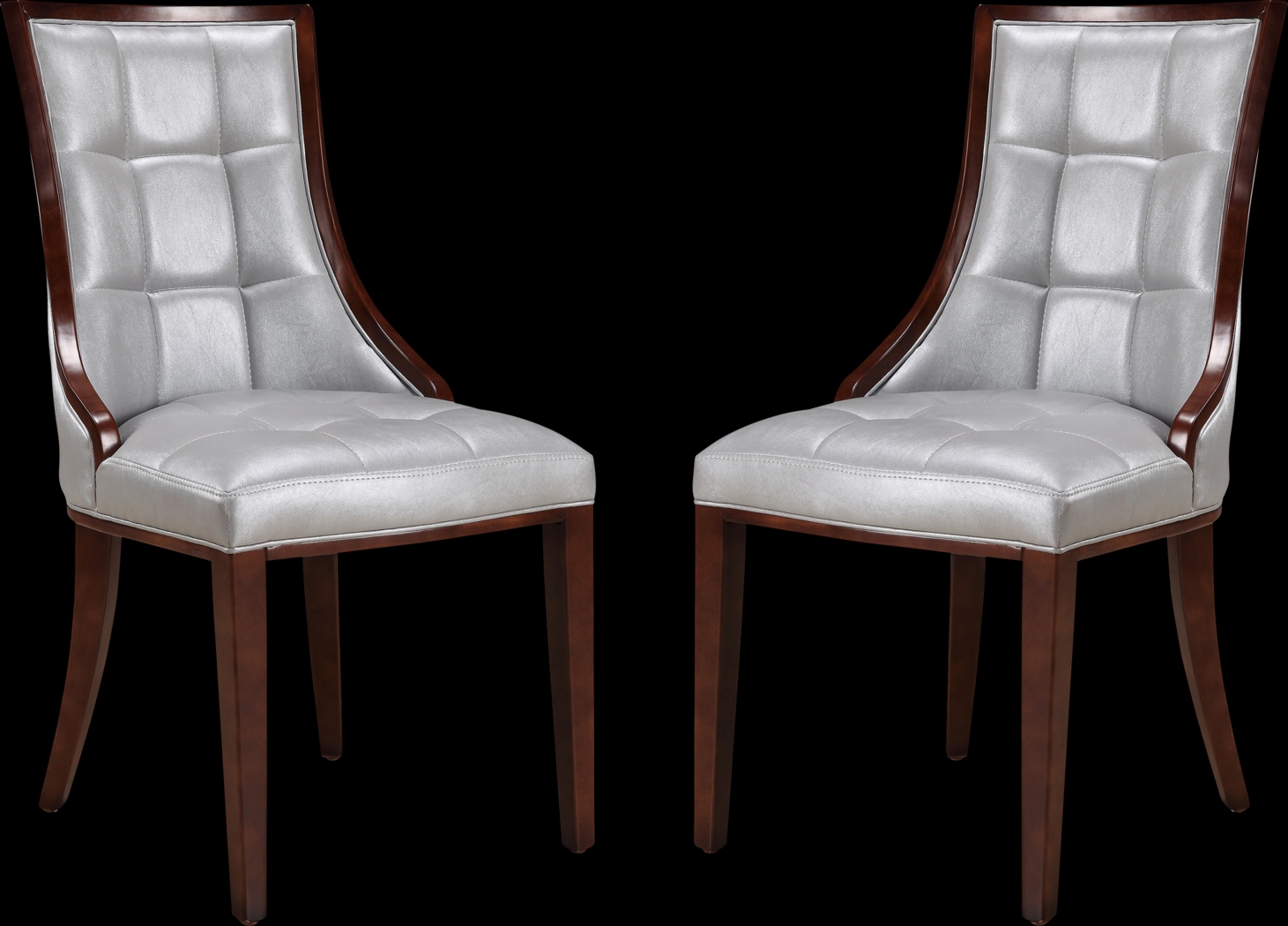 Cahabay Silver Side Chair, Set of 2 - Thumbnail - Image 1