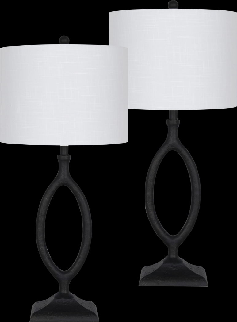 Cahalan Court Black Table Lamp Set of 2 - Thumbnail - Image 1