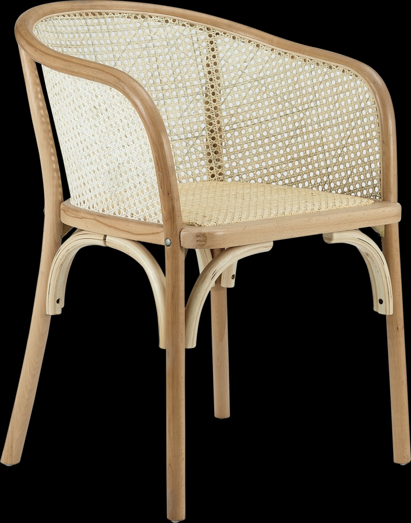 Cahic Natural Arm Chair - Thumbnail - Image 2