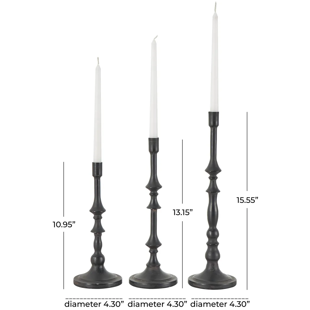 Cahlun Black Candle Holder, Set of 3 - Thumbnail - Image 6
