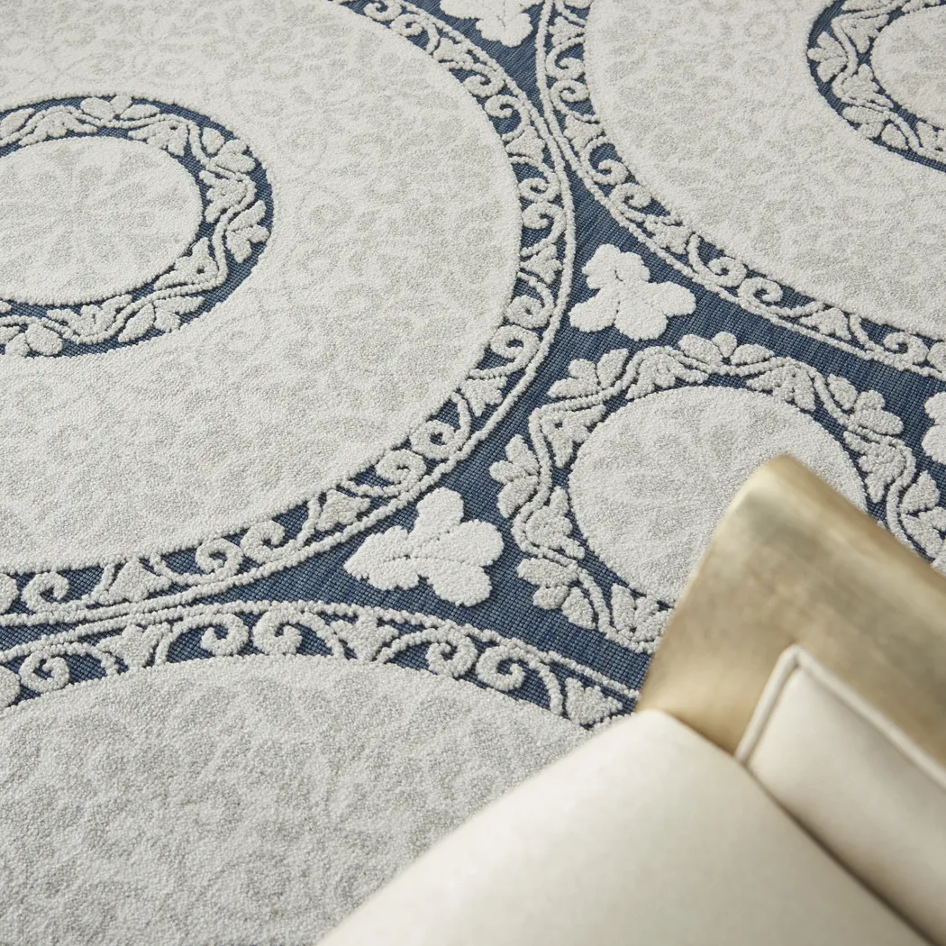 Caiden Blue 5' x  7' Indoor/Outdoor Rug - Thumbnail - Image 8