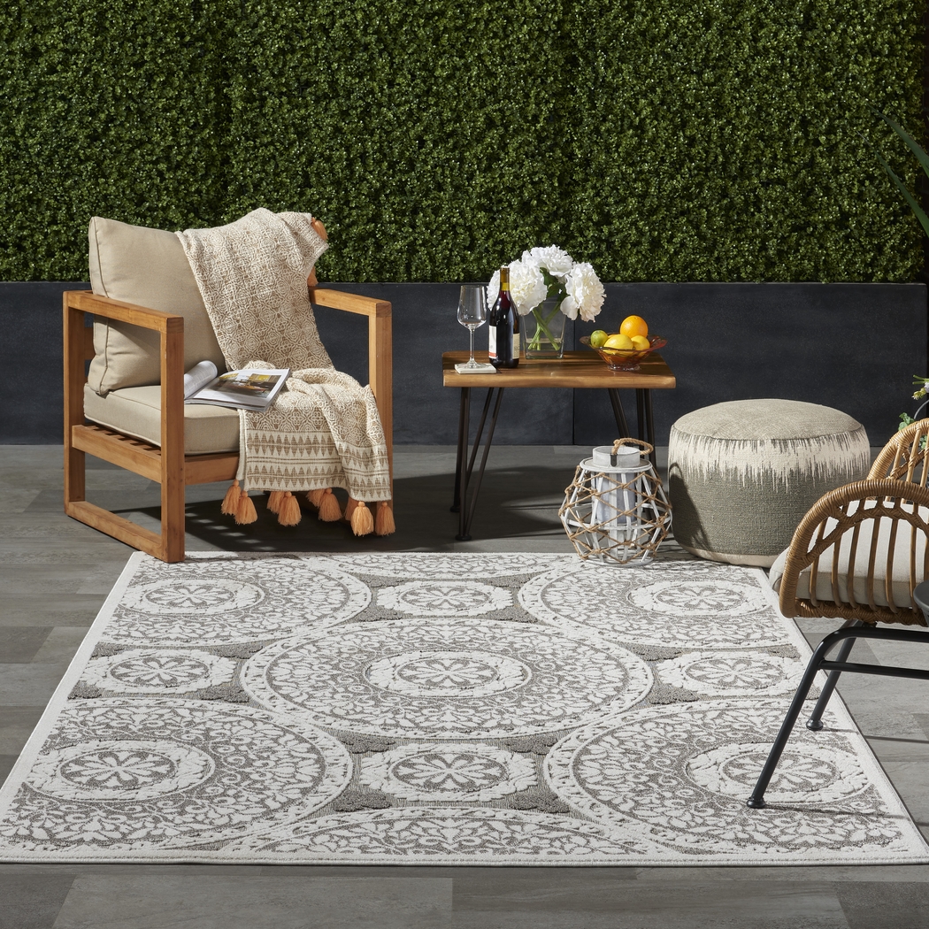 Caiden Taupe 5' x 7' Indoor/Outdoor Rug - Thumbnail - Image 7