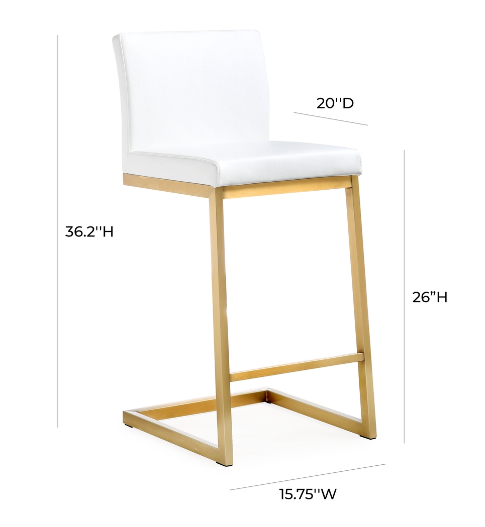 Cailalane White Counter Height Stool, Set of 2 - Thumbnail - Image 8