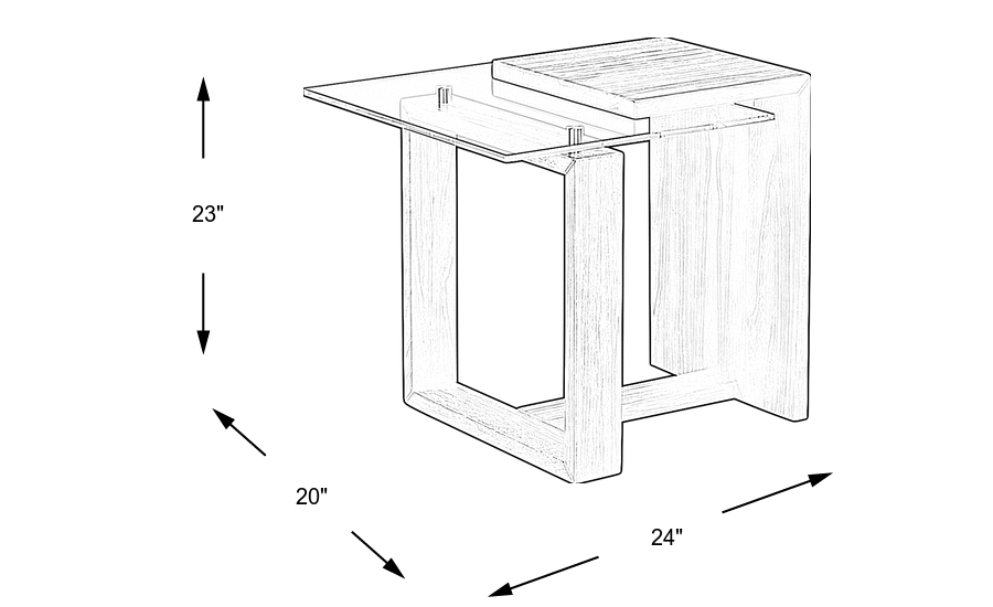 Dimension Image. Please refer to the Dimension Tab on this page for dimension details.