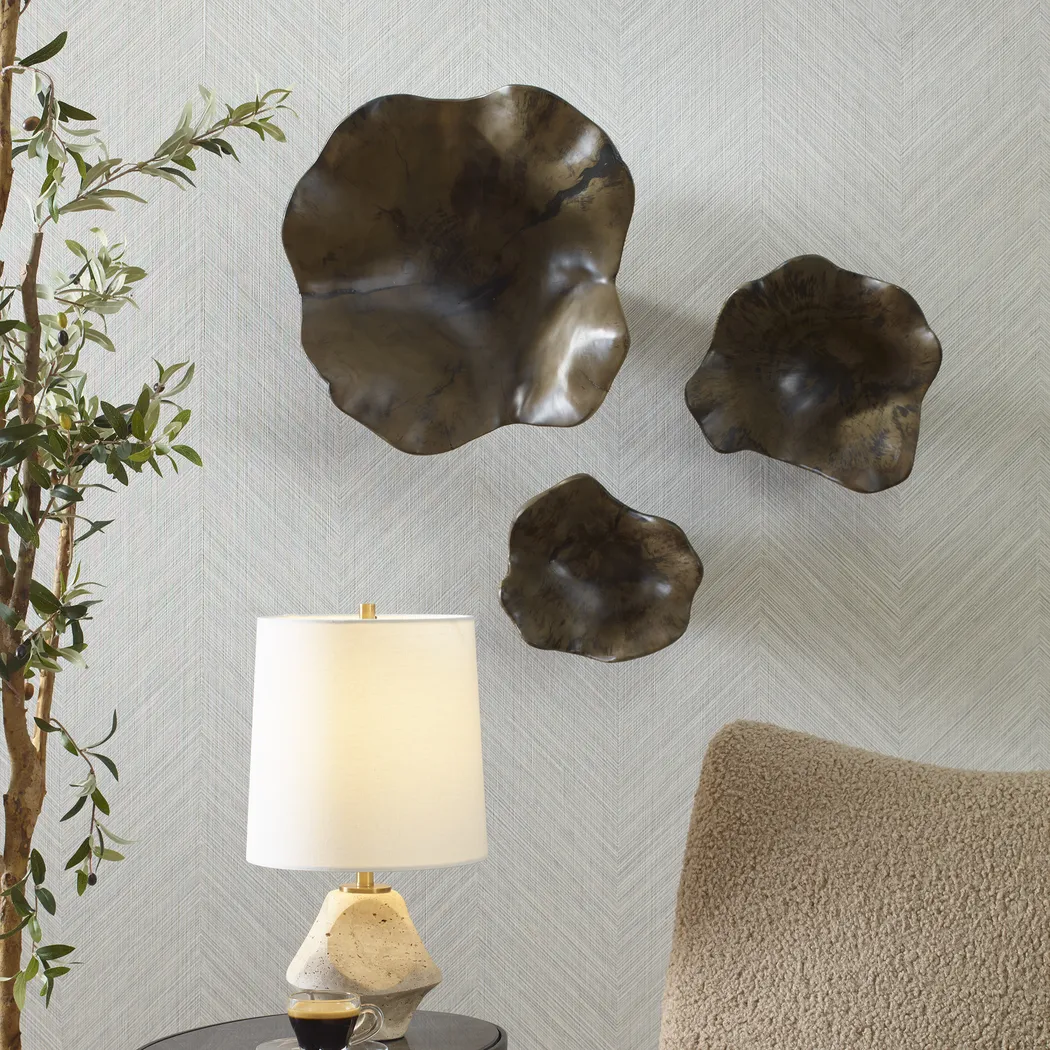 Cainics Brown Wall Decor, Set of 3 - Thumbnail - Image 3