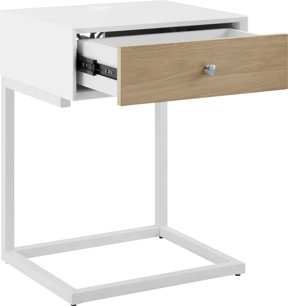 Caique White End Table - Thumbnail - Image 3