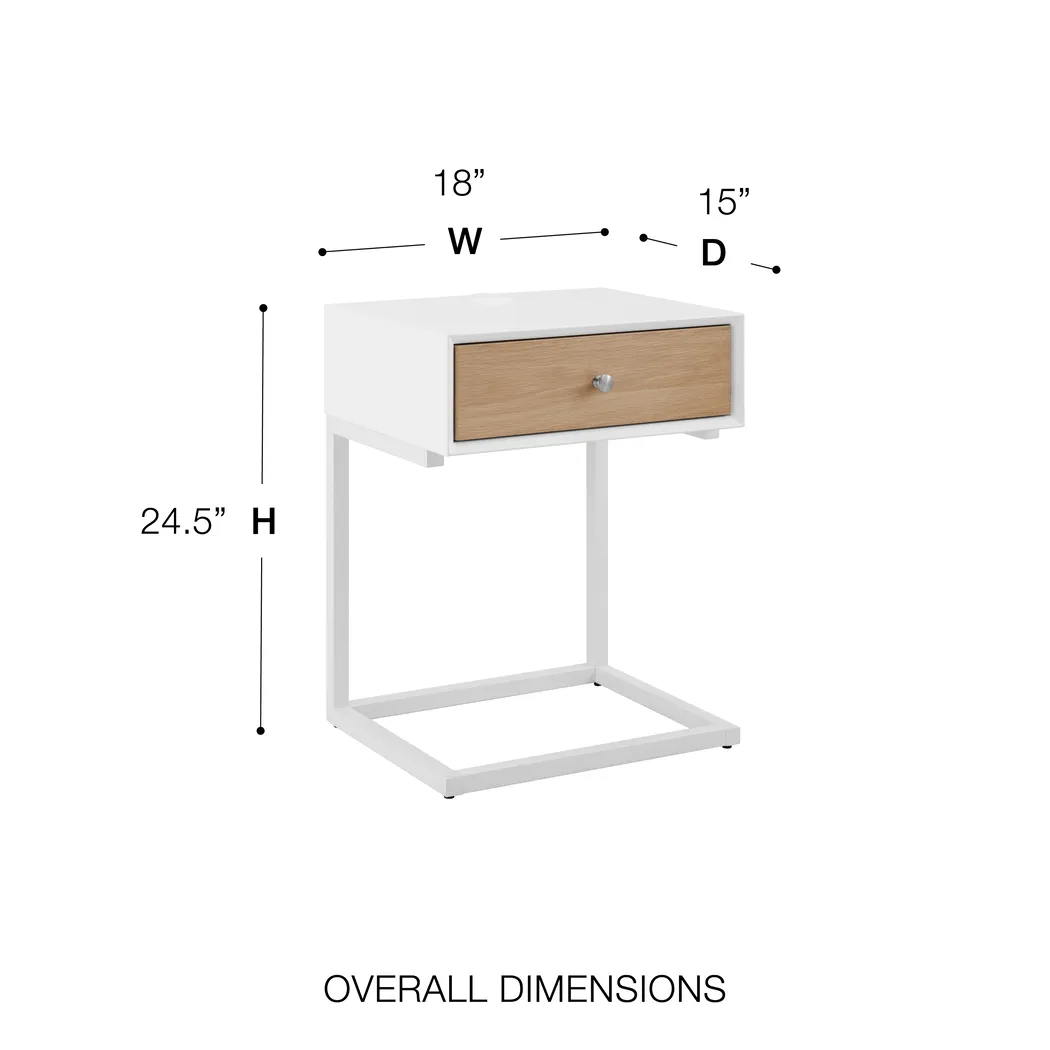 Caique White End Table - Thumbnail - Image 9